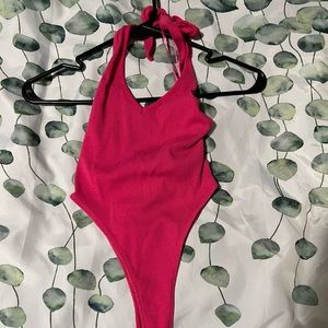 Fashion nova hot pink bodysuit